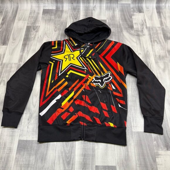 Fox Other - ✅Fox Racing Rockstar Energy Drink Hoodie Mens LARGE Full Zip Graphic Y2K